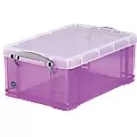 Really Useful Box Plastic Storage 9 Litre Purple 255 x 395 x 155 mm