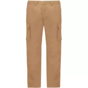 Kariban Adults Unisex Multi-Pocket Cargo Trousers (36R) (Camel) - Camel