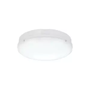 Saxby Forca Cct - Integrated LED Outdoor Microwave Flush Light Gloss White, Opal IP65