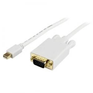 StarTech.com 3ft Mini DisplayPort to VGA Adapter Converter Cable mDP to VGA 1920x1200 - White