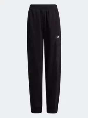 Boys, adidas Arkd3 Tapered French Terry Joggers, Black/White, Size 7-8 Years
