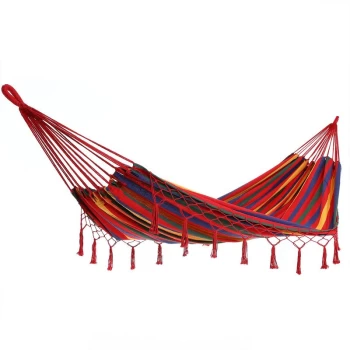 Detex - Hammock Camping Garden 300kg Hanging Swing Travel Day Bed Hiking Canvas Red