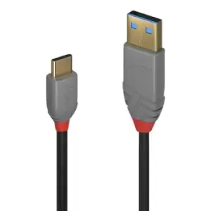 Lindy 36888 USB cable 3m USB 2.0 USB A USB C Black Grey