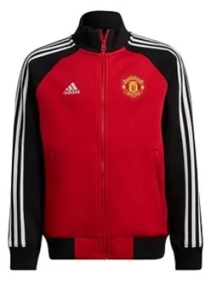 Boys, Adidas Youth 21/22 Manchester United Anthem Jacket, Red, Size 11-12 Years