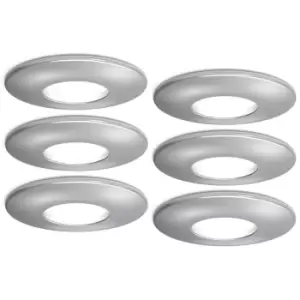 4lite IP20 GU10 Fire Rated Downlight - Chrome, Pack of 6