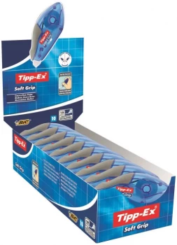 Tipp-Ex 5mm x 10m Soft Grip Correction Tape Roller Pack of 10