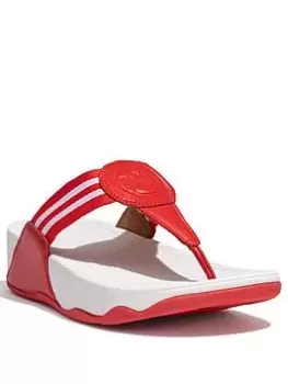 FitFlop Walkstar Flip Flops - Red, Size 5, Women