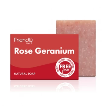 Friendly Soap Rose Geranium Soap - 95g x 6 (Case of 1)