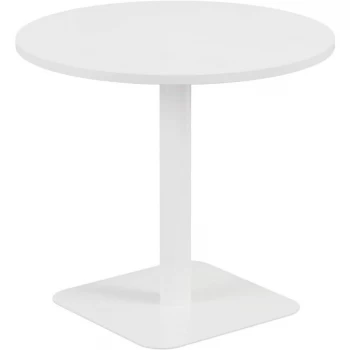 800MM Circular Mid Contract Table - White/White