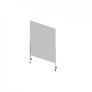 Hygiene Tech Protective screen perspex 1M high with desk clamps 100cm x 75cm x 4mm