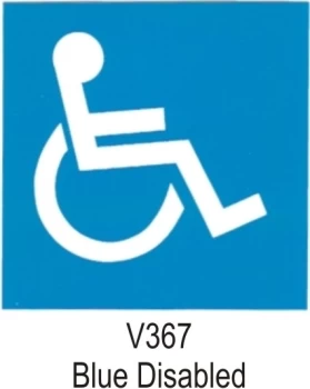 Indoor Vinyl Sticker - Blue - Disabled CASTLE PROMOTIONS V367