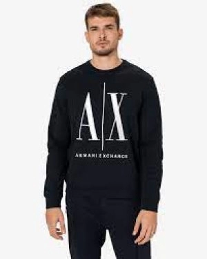 Armani Exchange AX Icon Logo Sweatshirt Navy Size S Men