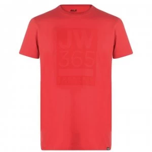 Jack Wolfskin 365 Logo T Shirt - Peak Red