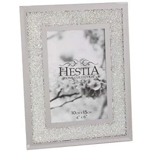 4" x 6" - HESTIA? Mirrored Photo Frame with Crystal Inlay