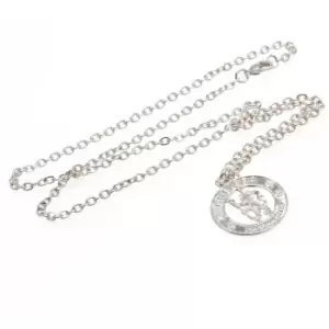 Chelsea FC Silver Plated Crest Pendant And Chain (One Size) (Silver)