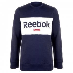 Reebok Big Logo Crew Sweater Mens - Heritage Navy