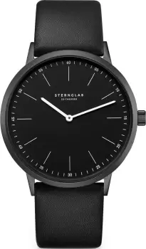 Sternglas Watch Modesto Quartz Leather - Black
