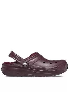 Crocs Classic Lined Clogs - Dark Cherry, Red, Size 5, Women