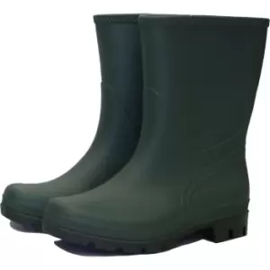 Town and Country Essential Half Length Wellington Boots Green Size 3