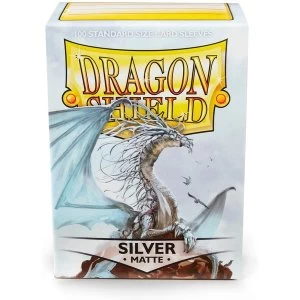 Dragon Shield Silver Matte Card Sleeves - 100 Sleeves