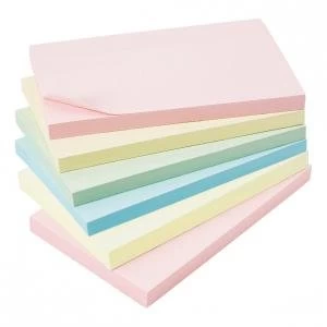 Office Extra Sticky Re Move Notes Pad of 90 Sheets 76x127mm Assorted