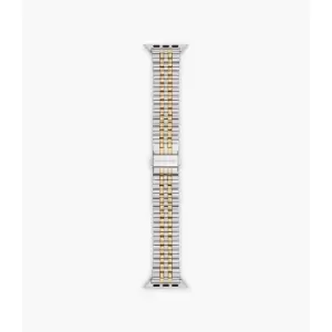 Michael Kors Mens Two-Tone Stainless Steel Band For Apple Watch, 42Mm/44Mm/45Mm - Gold / Silver