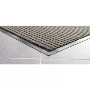Brush entrance matting, LxW 1500x900 mm, brown striped