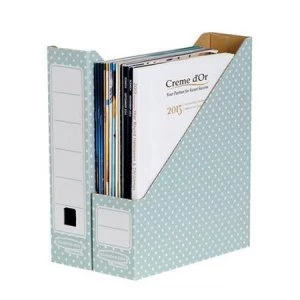 Fellowes Bankers Box A4 Magazine File Green/White - Pack of 10 Magazine Files