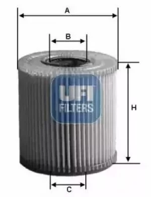 2515900 UFI Oil Filter Oil Cartridge