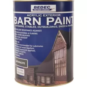 Bedec Barn Paint Satin 5L in Anthracite Plastic