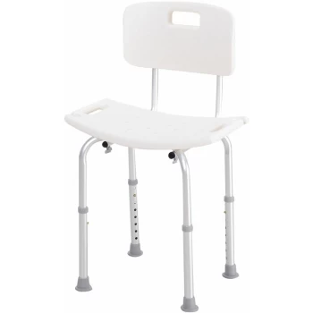 Bath Chair Shower Seat Safety Bathroom Elderly Aid Adjustable Positions - Homcom