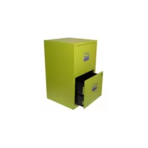 Bisley 2 Drawer Metal Filing Cabinet - Green