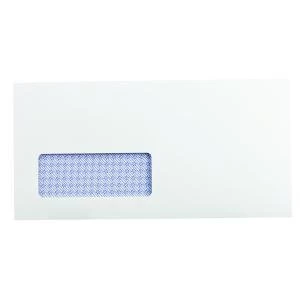 Q-Connect DL Envelopes Window Recycled Self Seal 100gsm White Pack of