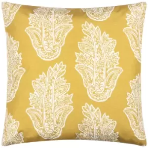 Kalindi Paisley Outdoor Cushion Saffron, Saffron / 43 x 43cm / Polyester Filled