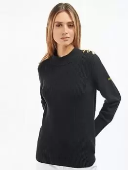 Barbour International Panorama Knit - Black, Size 14, Women