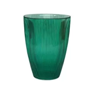 Ivyline Ribbed Tall Vase in Emerald