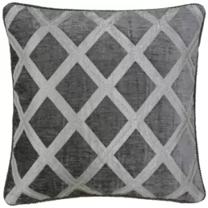 Hermes Chenille Cushion Graphite / 45 x 45cm / Polyester Filled