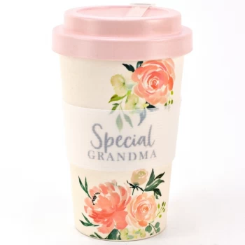 Peaches & Cream Bamboo Travel Mug 400ml - Grandma