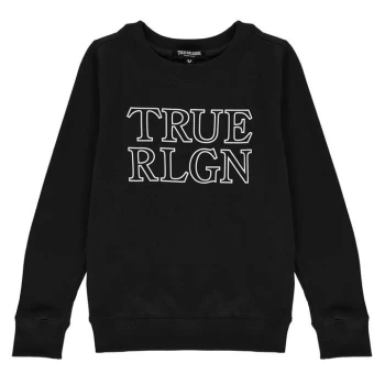 True Religion Chest Logo Sweater - Black