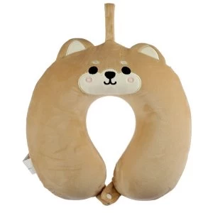 Relaxeazzz Cutiemals Shiba Inu Dog Plush Memory Foam Travel Pillow