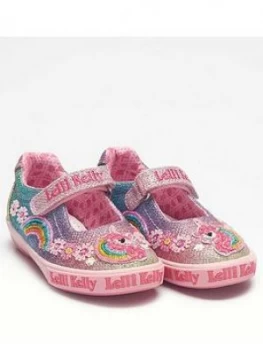 Lelli Kelly Girls Rainbow Unicorn Dolly Shoe - Multi/Glitter, Multi Glitter, Size 2.5 Older