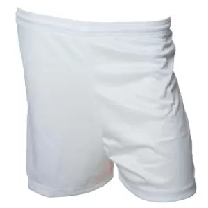 Precision Childrens/Kids Micro-Stripe Football Shorts (M-L) (White)