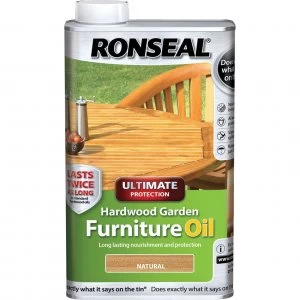 Ronseal Ultimate Protection Hardwood Garden Furniture Oil Clear 500ml