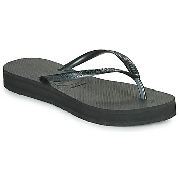 Havaianas SLIM FLATFORM womens Flip flops / Sandals (Shoes) in Black / 3,4 / 5,39 / 40,7.5,1 / 2 kid,5,7.5,8,3 / 4,6 / 7