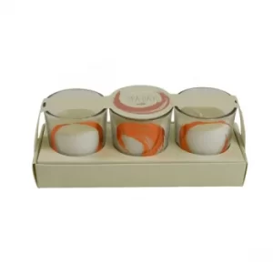 Candlelight Spa Day Restore (Set of 3) Glass Wax Filled Pots Aloe Vera & Cucumber Scent