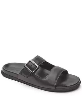 Rockport Darron Buckle Slide Sandal - Black, Size 9, Men