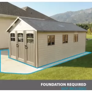11 Ft. x 21 Ft. Outdoor Storage Shed - Tan - Lifetime