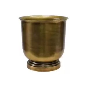 Ivyline Outdoor Hampton Antique Brass Metal Urn H:40 x W:31.5 Cm