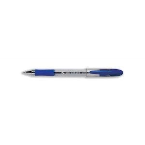 5 Star Elite Rubber Grip Ball Pen Medium 1.0mm Tip 0.5mm Line Blue Pack of 12