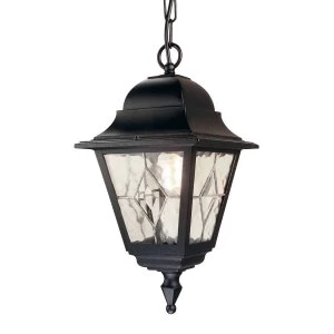 1 Light Outdoor Ceiling Chain Lantern Black IP43, E27
